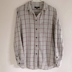 Madewell Plaid Flannel Button Shirt | XS